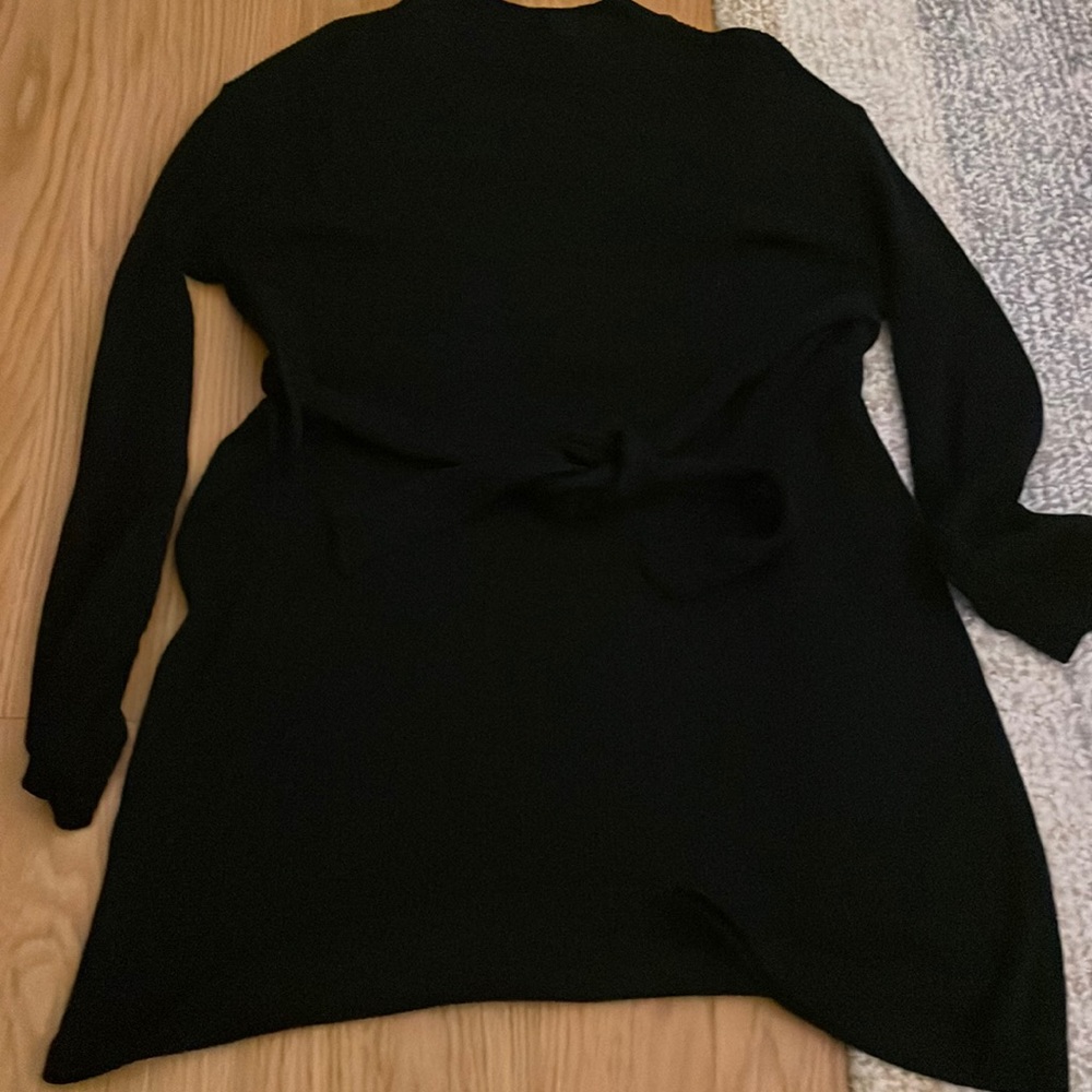 TopShop Ribbed Black Turtleneck Tie Dress - Size 4